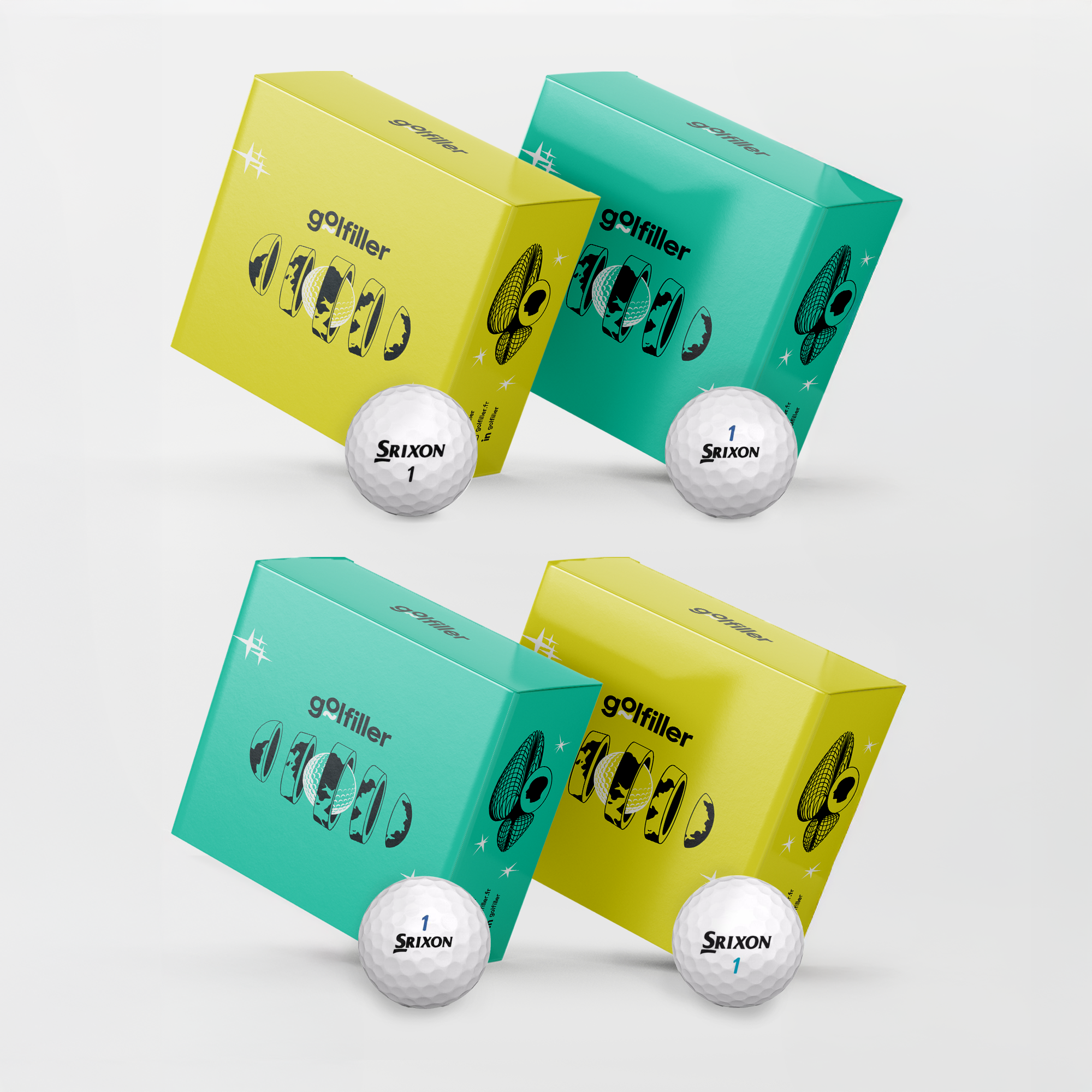 PAQUETE SRIXON -12 Z-star 4A, 24 Srixon Mix 4A, 24 Ad333 4A, 48 ad333 2A